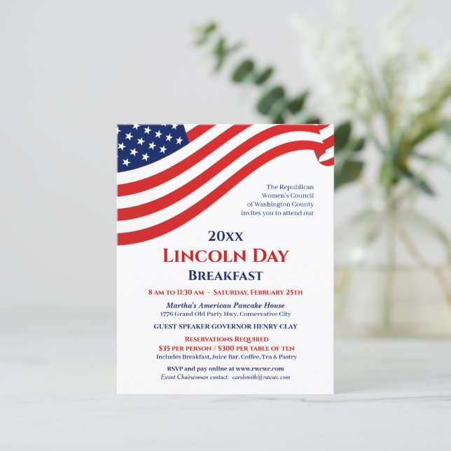 Collecte de fonds politique Lincoln Day Événement  (Debout devant)