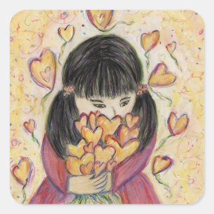 Collecte des coeurs d'amour Art autocollants perso