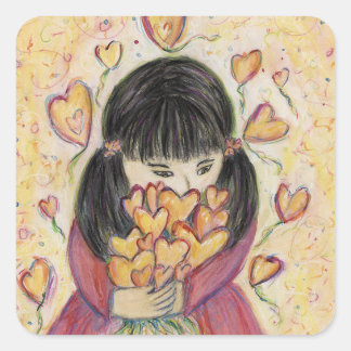 Collecte des coeurs d'amour Art autocollants perso