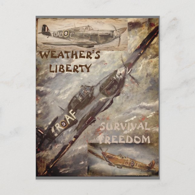 Collecteurs Carte postale HURRICANE & SPITFIRES GJ (Devant)