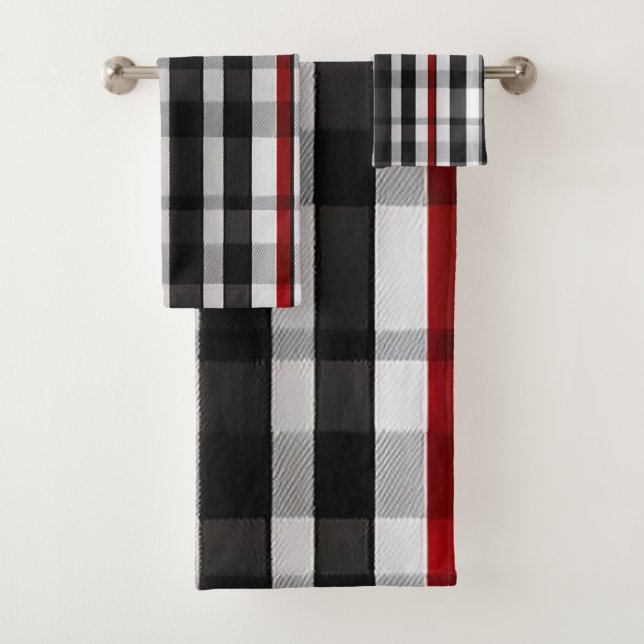 Collection Abstraite Red Black Plaid (En situation)