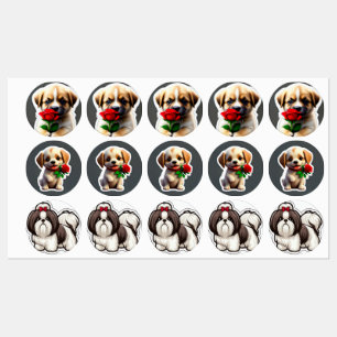 Collection adorable Stickers Chiot