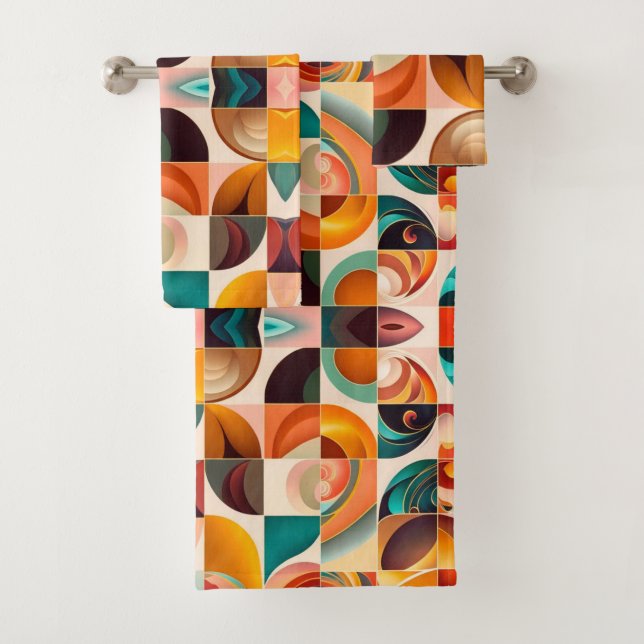 Collection Carré Abstraite Retro tendance (En situation)