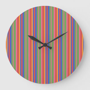Collection d'art populaire Horloge ronde à rayures