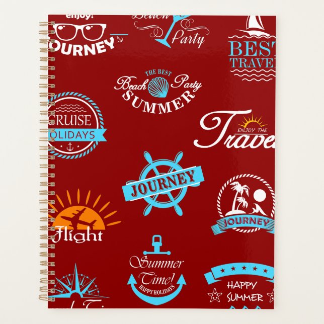 Collection de badges de voyage nautiques vintage (Devant)