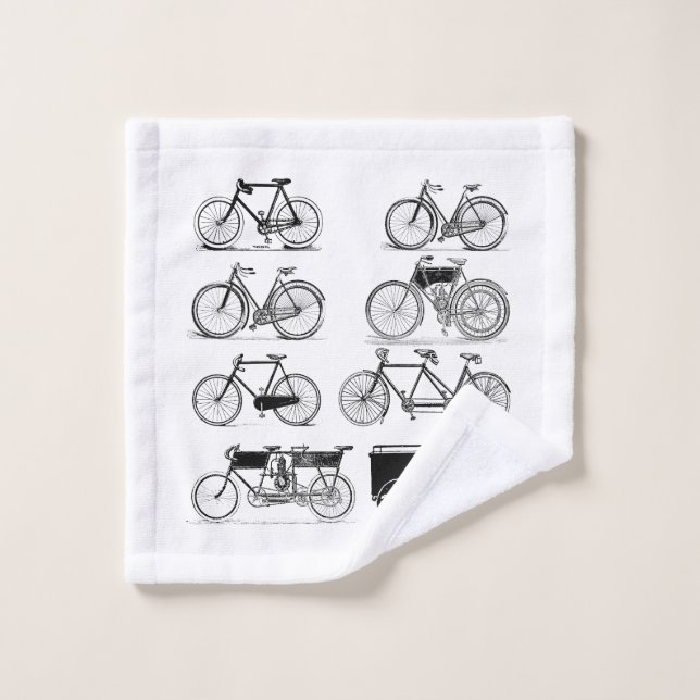 Collection de bicyclettes classiques (Gant de toilette)