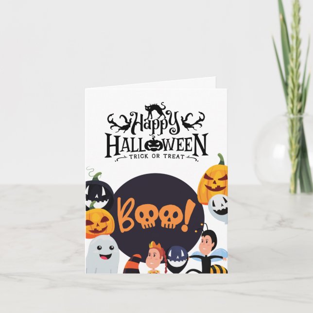 Collection de cartes de voeux Halloween - Boo mign (Devant)
