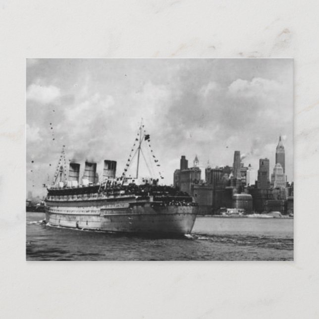 Collection de cartes postales RMS Queen Mary (Devant)