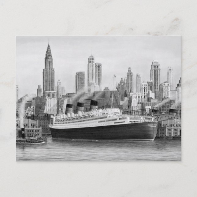 Collection de cartes postales RMS Queen Mary (Devant)