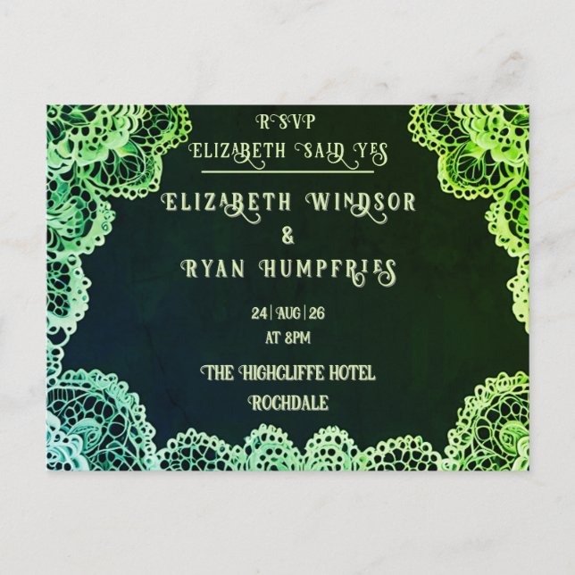 Collection de faire-part de mariage "Elegant Lace" (Devant)