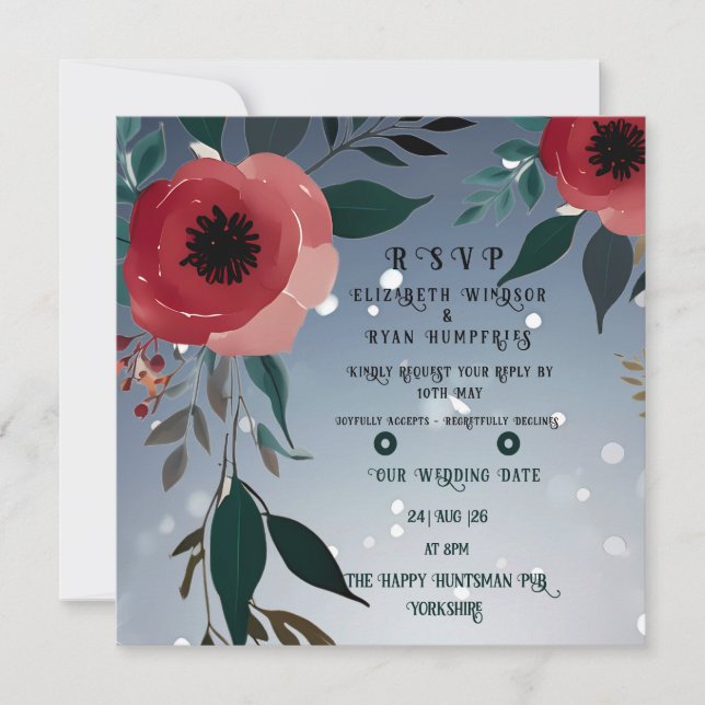 Collection de faire-part de mariage "Poppy of Love (Devant)