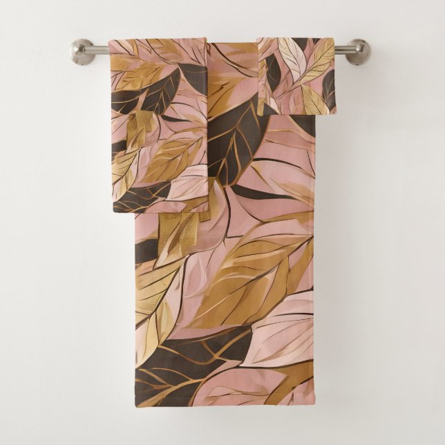 Collection de Feuilles de Boho Rouge Rose Populair (En situation)