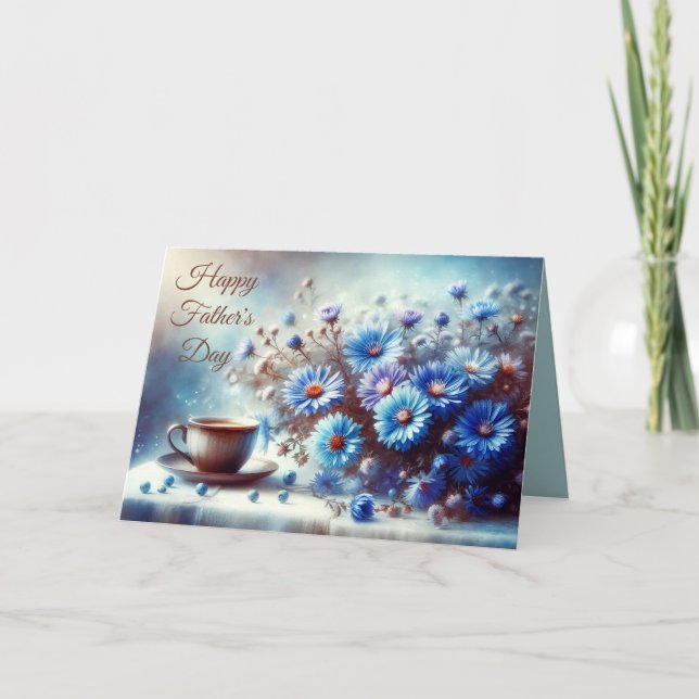 Collection de fleurs d'aster azur - Carte de la fê (Devant)
