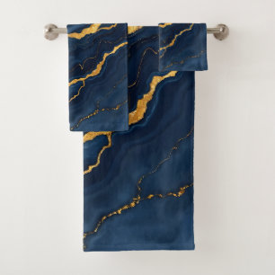 Collection de marbre bleu bleu marine