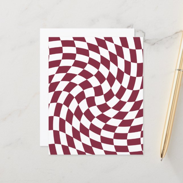 Collection de mariage Violet Bourgogne à carreaux (Devant/Arrière en situation)