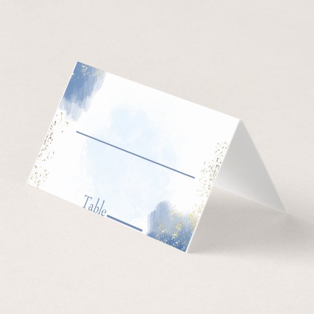 Collection de Mariages d'aquarelle bleue Numéro de (Front)