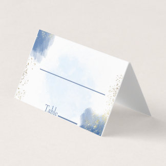 Collection de Mariages d'aquarelle bleue Numéro de