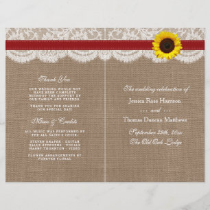 Collection de Mariages de tournesol rustique - Rou