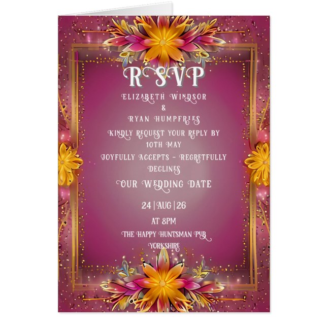 Collection de Mariages Floral Pink Elegance (Devant)