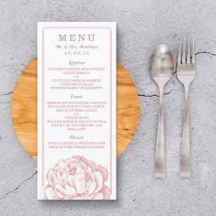 Collection de Mariages floraux de Peony - Menu