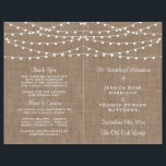 Collection de Mariages Rustic Burlap<br><div class="desc">Simple mais élégant, les lampes à cordes de la collection rustique mariage burlap est un design étonnant avec de belles lumières à cordes blanches suspendues sur un arrière - plan effet burlap, qui est parfait pour toute célébration mariage rustique. Ces programmes peuvent être personnalisés pour votre occasion spéciale et rendraient...</div>