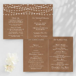 Collection de Mariages Rustic Kraft<br><div class="desc">Simple mais élégant, les lampes à cordes de la collection rustique Kraft mariage est un design époustouflant avec de belles lumières à cordes blanches suspendues sur un arrière - plan à effet Kraft, qui est parfait pour toute célébration mariage rustique. Ces programmes peuvent être personnalisés pour votre occasion spéciale et...</div>