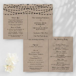 Collection de Mariages Rustic Kraft<br><div class="desc">Simple mais élégant, les lampes à cordes de la collection rustique Kraft mariage est un design époustouflant avec de belles lumières à cordes blanches suspendues sur un arrière - plan à effet Kraft, qui est parfait pour toute célébration mariage rustique. Ces programmes peuvent être personnalisés pour votre occasion spéciale et...</div>