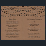 Collection de Mariages Rustic Kraft<br><div class="desc">Simple mais élégant, les lampes à cordes de la collection rustique Kraft mariage est un design époustouflant avec de belles lumières à cordes blanches suspendues sur un arrière - plan à effet Kraft, qui est parfait pour toute célébration mariage rustique. Ces programmes peuvent être personnalisés pour votre occasion spéciale et...</div>
