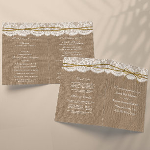 Collection de Mariages Rustic Twine Bow - Programm