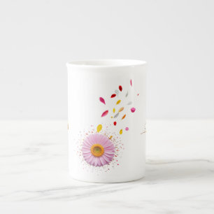 Collection de mugs en porcelaine de Bone China Flo
