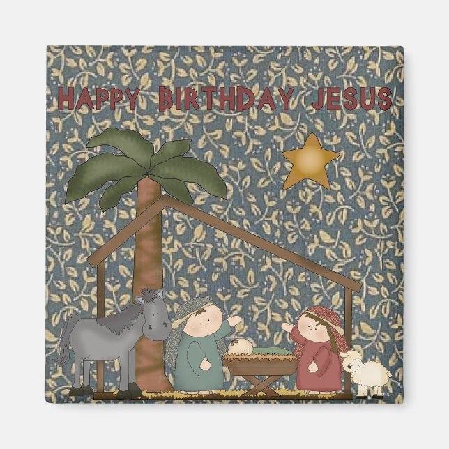 Collection de Noël Nativité Bébé Jésus Magnet (Devant)