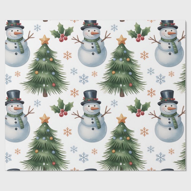 Collection de papier cadeau de Noël festif (Plat)