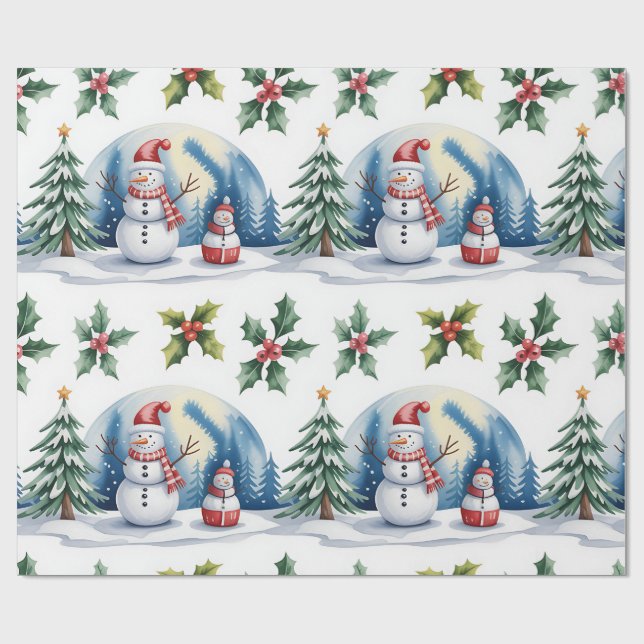 Collection de papier cadeau de Noël festif (Plat)