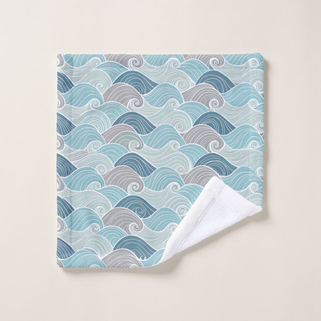 Collection de serviettes Sea Breeze Blue Wave (Gant de toilette)