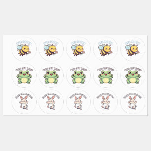 Collection de stickers motivationnels d'animaux mi