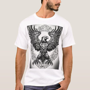 Collection de T-shirts de tatouage d'aigle géométr