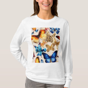 Collection de T-shirts en papillon métallique ench
