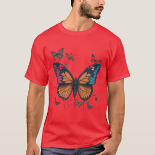 Collection de T-shirts pour papillons vintages"