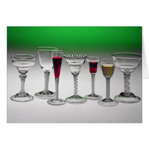 Collection de verres de vin de tiges de torsion