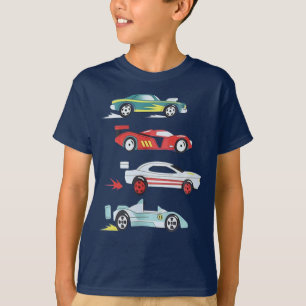 Collection de voitures de course colorées T-Shirt