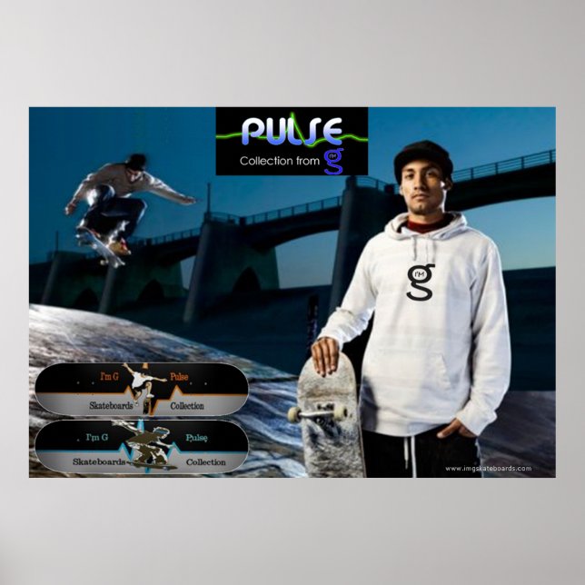 Collection d'impulsions - Poster de skateboard (Devant)