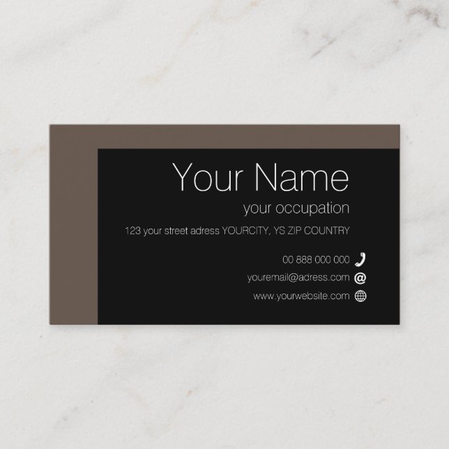 Collection ELEMENTARY Carte de visite standard (Devant)