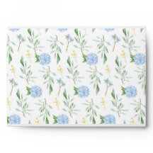 Collection Enveloppe Fleurie Bleue