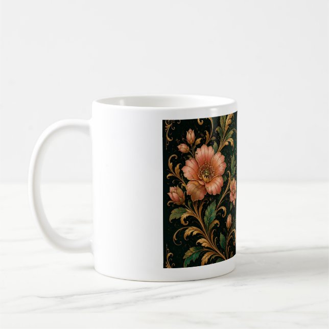 Collection Gol Bano | Tasse florale élégante | Bot (Gauche)