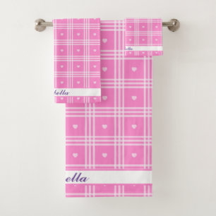Collection moderne Plaid Pink Heart