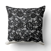 Collection noire antique de dentelle : Coussin