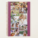 Collection photo familiale moderne 19 Photo rose<br><div class="desc">Planificateur photo-collage personnalisé, présentant 19 de vos photos préférées. Ce design simple et moderne a une palette de couleurs arrière - plans de rose foncé - mais vous êtes invités à modifier ceci à n'importe quelle couleur que vous voudriez. Le modèle photo créera le collage photo et affichera vos photos...</div>