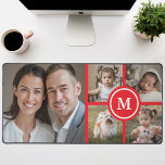 Collection photo personnalisée 5 Famille rouge<br><div class="desc">Personnalisez votre espace de travail avec ce tapis de bureau élégant, doté d'un collage 5 photos personnalisable et d'accents rouges. Parfait pour présenter des souvenirs de famille, des animaux de compagnie ou des moments préférés, ce tapis de bureau combine fonctionnalité et valeur sentimentale, ce qui le rend idéal pour les...</div>