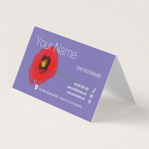 Collection POPPY COULEUR D'EAU Carte de visite sta
