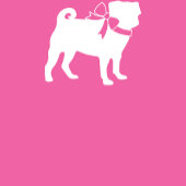 Sticker Rond Fête de la fête du chien Carlin rose